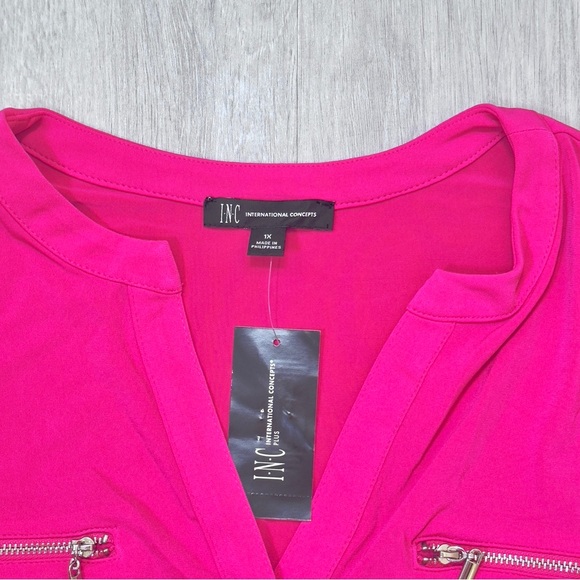 INC Pink Long Sleeve Blouse 1X - Picture 3 of 7